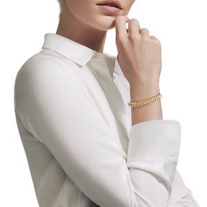 David Yurman Pure Form Cable Bracelet in 18K Yellow Gold/9.5mm